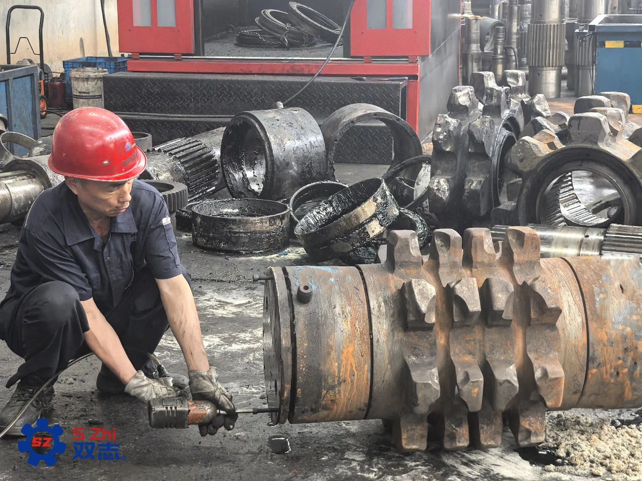 拆卸、定損——舊件鏈輪軸組到廠(chǎng)第一步！